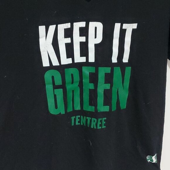 TENTREE medium black short sleeve v neck short - Picture 3 of 7